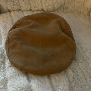 Tan Suede Cap Size Large Made In USA No Size Tag